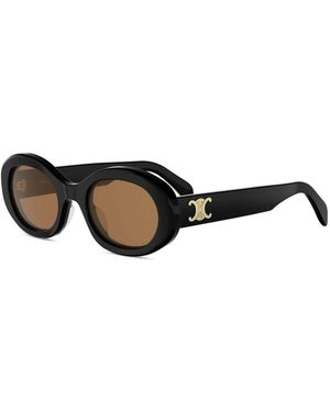 Celine Triomphe Oval Zonnebril - Bruin