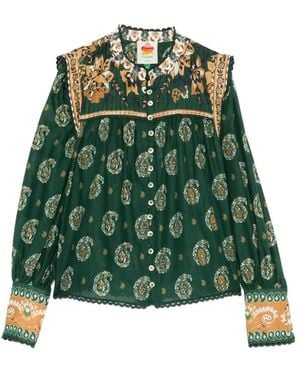 FARM Rio Paisley Print Shirt - Groen