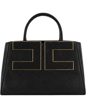 Elisabetta Franchi Shopping Bags - Black