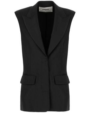 OMBRA MILANO Waistcoats - Black