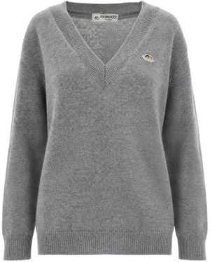 Fiorucci V-Neck Knitwear - Grey