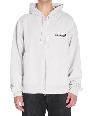 Balenciaga Hoodies & Sweatvesten ,Wit ,Zip-Throughs