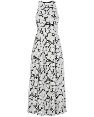 ROTATE BIRGER CHRISTENSEN Schwarzes Spitzenärmelloses Kleid - Weiß