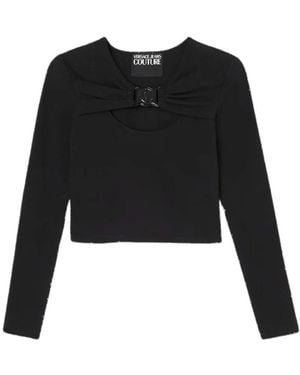 Versace Jeans Couture Long Sleeve Tops - Black