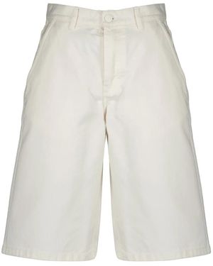 Ami Paris Korte Broeken ,Wit ,Katoen Loose Bermuda Shorts