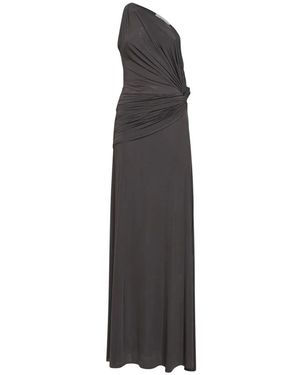 Alex Perry Kleedjes ,Grijs ,One Shoulder Twist Gown - Zwart