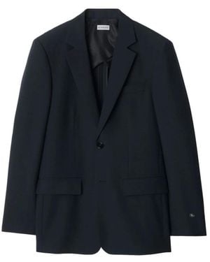 Burberry Single-Breasted Tailored Blazer - Blauw