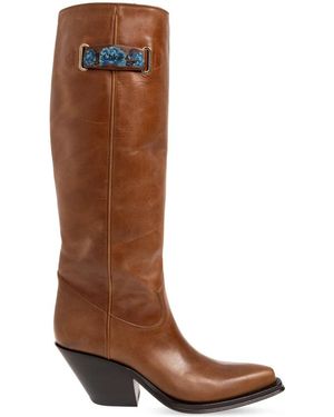 Chloé Schoenen ,Bruin ,Leer Azelan Leren Cowboylaarzen