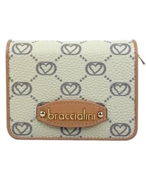 Braccialini Accessoires ,Leer Monogram Kleine Portemonnee - Wit
