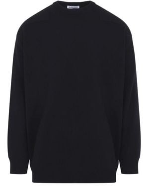 Jil Sander Round-Neck Knitwear - Blu
