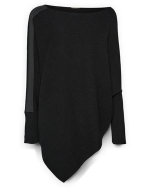 Elena Miro Kimono-Pullover Mit Asymmetrischem Saum - Schwarz