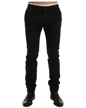 Gianfranco Ferré Cotton Stretch Chinos Broek - Zwart