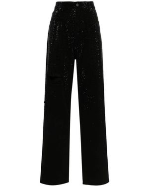 Golden Goose Jeans Verfraaid Met Kristallen - Zwart