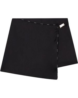 Gcds Korte Broeken ,Zwart ,Katoen Logo-Trim Mini Rok