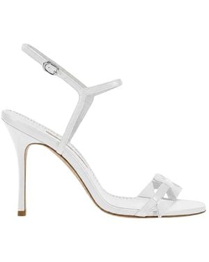 Manolo Blahnik High Heel Sandals - Blanco