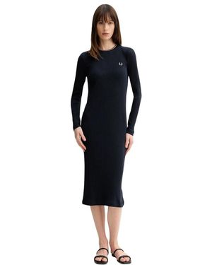 Fred Perry Midi Jurken - Zwart