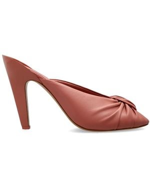 Chloé Heeled Mules - Rojo