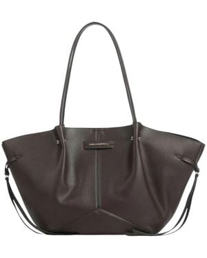 KARL LAGERFELD Tassen ,Bruin ,Leer K/Pierced Medium Tote - Zwart