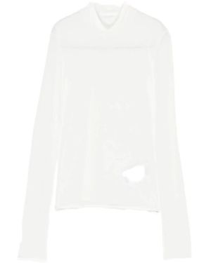 Jil Sander Long Sleeve T-Shirts - White