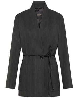 Seventy Giacca Met Ceintuur - Zwart