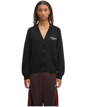 KENZO Boke Flower Placed Cardigan - Zwart