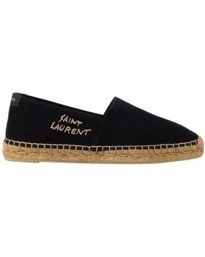 Saint Laurent Logo Espadrilles - Black