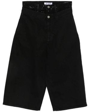 The Attico Denim Shorts - Black