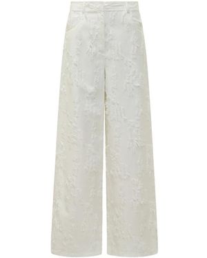 MSGM Wide Trousers - White