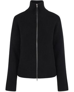 Maison Margiela Knit Zip-Up Cardigan - Zwart