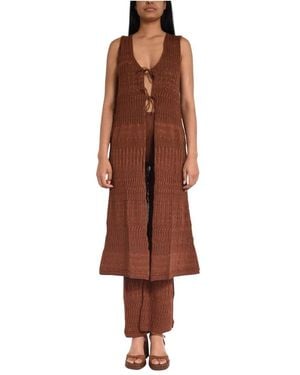 Akep Truien & Vesten ,Bruin ,Polyester Cardigans