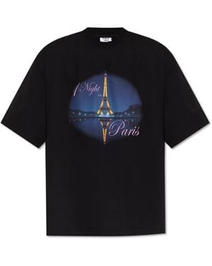 Vetements T-Shirt Mit Druck - Schwarz