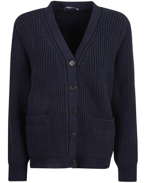 Prada Katoenen Trui Met Knoopsluiting - Blauw