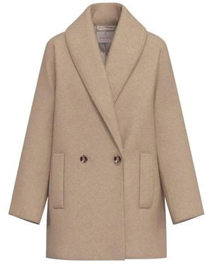 Marella Double-Breasted Coats - Natural