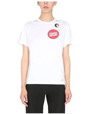 Raf Simons Tops ,Wit ,Katoen Teenage Dreams T-Shirt