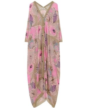 Rodebjer Agave Silk Caftan - Roze