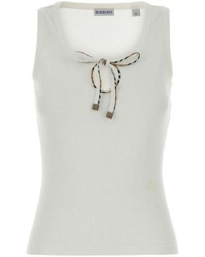 Burberry Tops ,Wit ,Katoen Festival Tank - Grijs