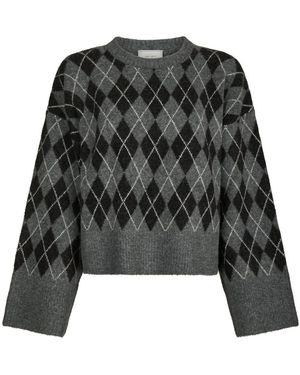 Neo Noir Round-Neck Knitwear - Negro