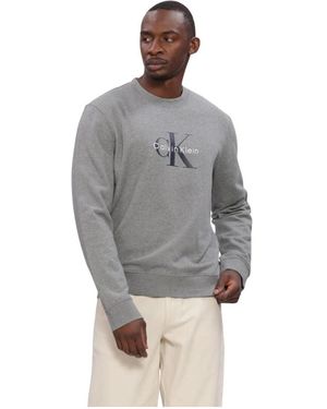 Calvin Klein Hoodies & Sweatvesten ,Grijs ,Sweatshirt