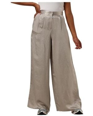 SELECTED Elegante Hose Mit Weitem Bein - Grau