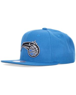 Mitchell & Ness Accessoires ,Blauw ,Wol Orlando Magic Snapback Pet Blauw