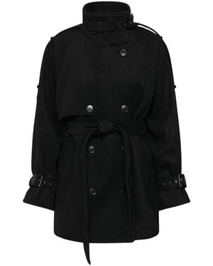 Gestuz Double-Breasted Coats - Black