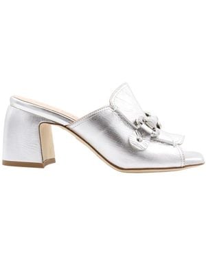 Laura Bellariva Heeled Mules - Bianco