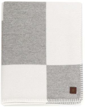 Eleventy Luxuriöse Woll-Kaschmir Wohnaccessoires Decke - Grau