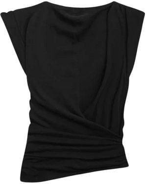 Isabel Marant Zwarte Katoenen T-Shirt Ts0207Faa1N41I