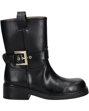 ARMANI EXCHANGE Schoenen ,Zwart ,Leer Gladde Kunstleren Enkellaars