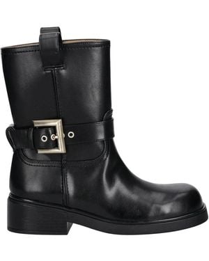ARMANI EXCHANGE Stiefelette Aus Glattem Kunstleder - Schwarz