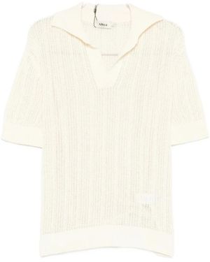 Altea Truien & Vesten ,V-Neck Trui - Wit