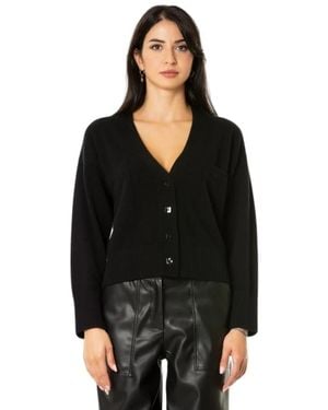 Vanisé Truien & Vesten ,Zwart ,Kasjmier Korte Cashmere Cardigan
