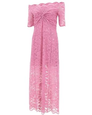 Rabanne Lace Maxi Jurk - Roze