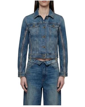 Liu Jo Jassen ,Blauw ,Denim Giubbino Zip